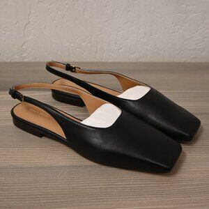 Mansur Gavriel Square Toe Slingback Flats